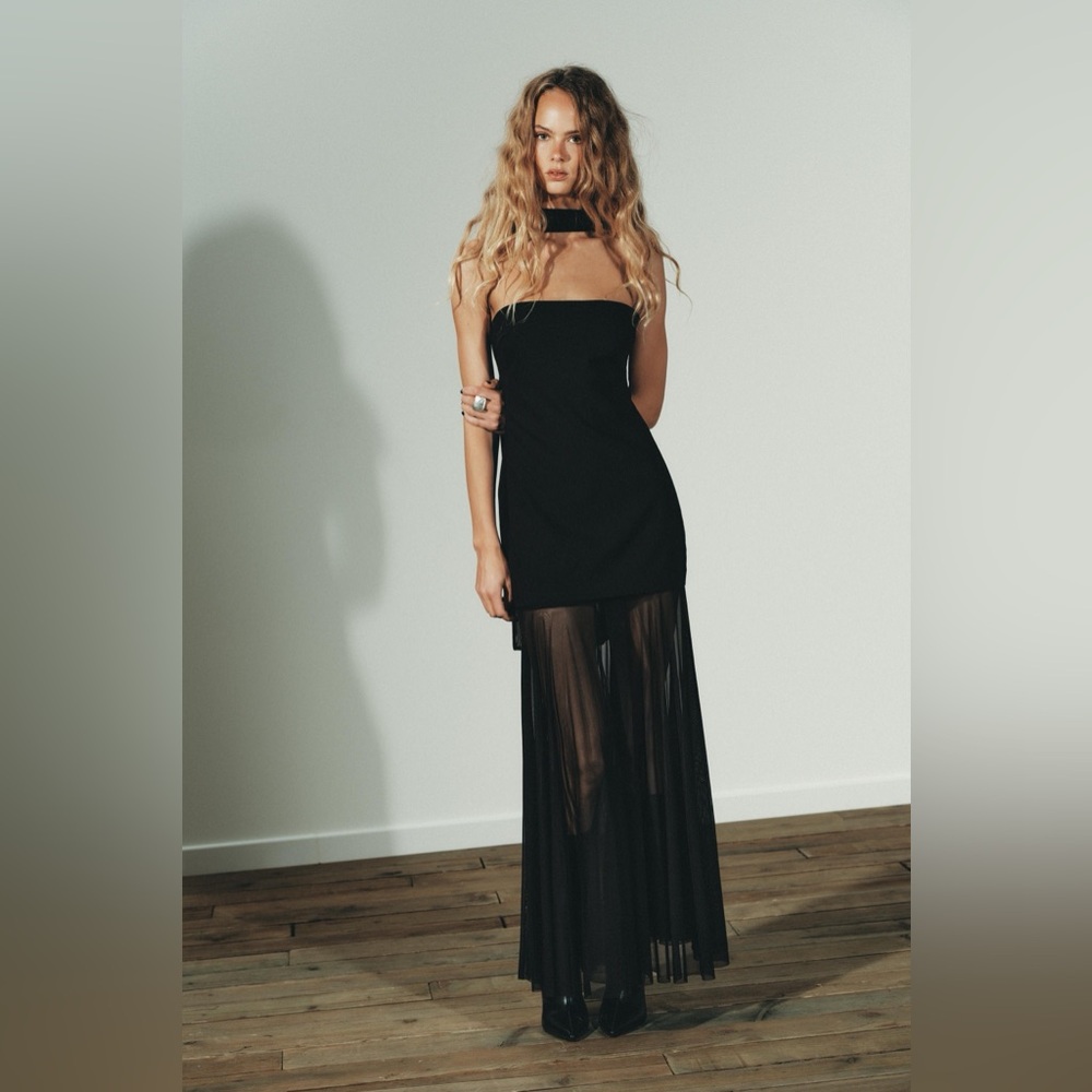ZARA TRANSPARENT COMBINATION DRESS - Picture 16 of 16